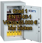 Wertschutzschrank Grad 1 EN 1143-1 Versicherung bis 65.000 €
