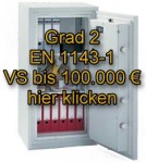 Wertschutzschrank Widerstandsgrad 2 EN 1143-1 Versicherung bis 100.000 €